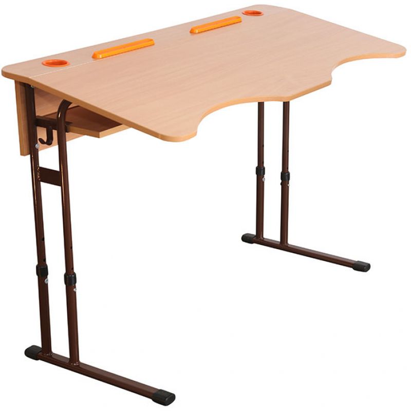 Стіл учнівський 2-місний антисколіозний з полицею, ростова група 3-5 (80290) БРІК